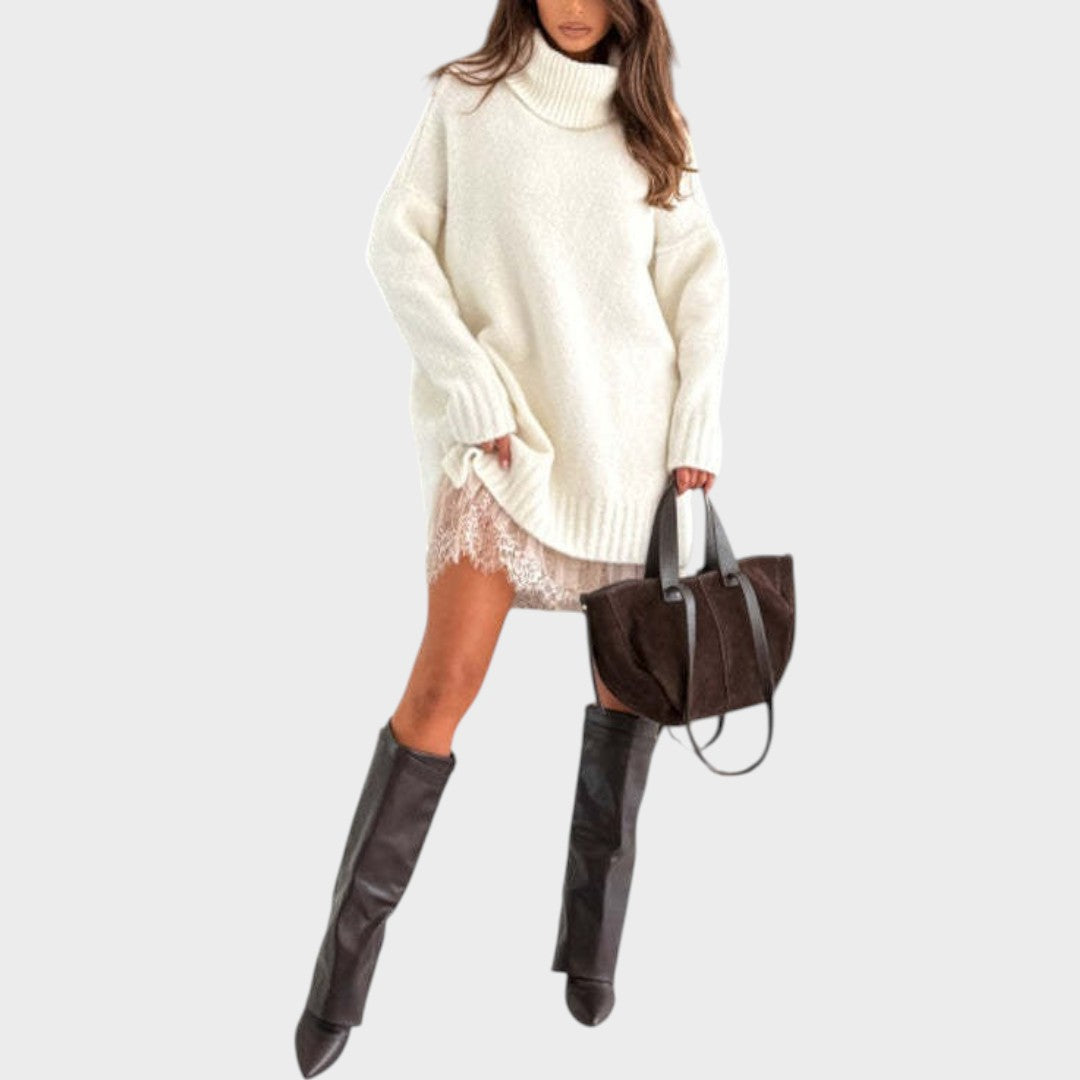 Phoebe | Knit & Lace Dress Set