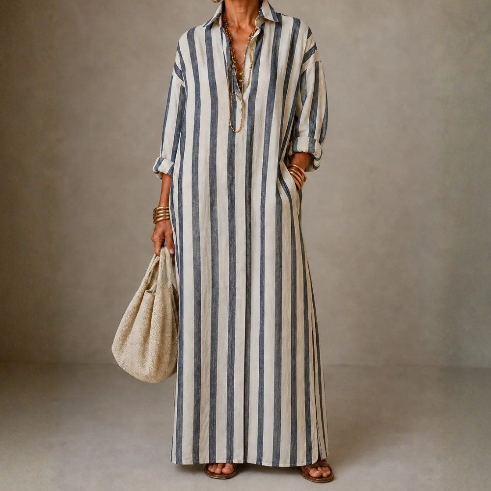 Nadia | Striped Maxi Dress