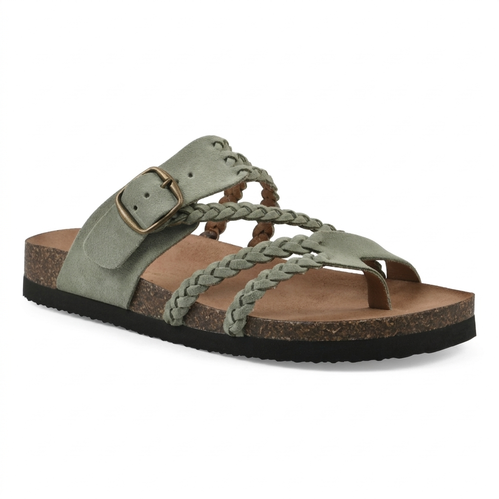 Pippa | Braided Cork Comfort Sandals