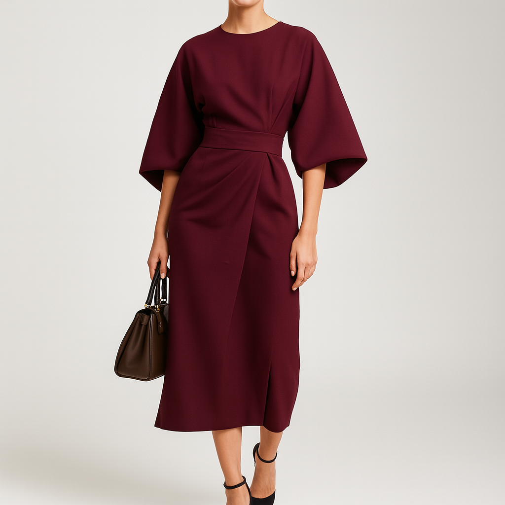 Sienna | Belted Wrap Midi Dress