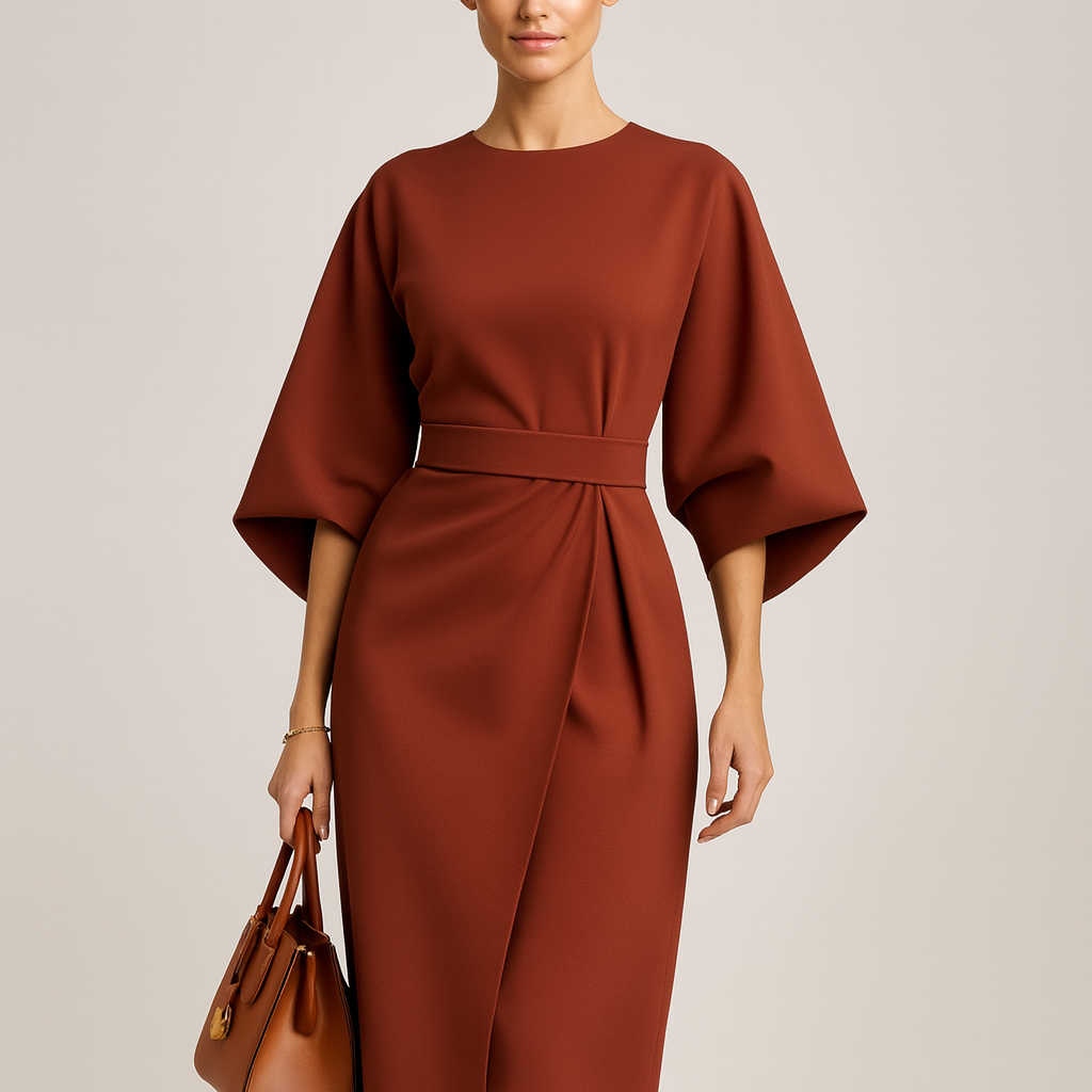 Sienna | Belted Wrap Midi Dress