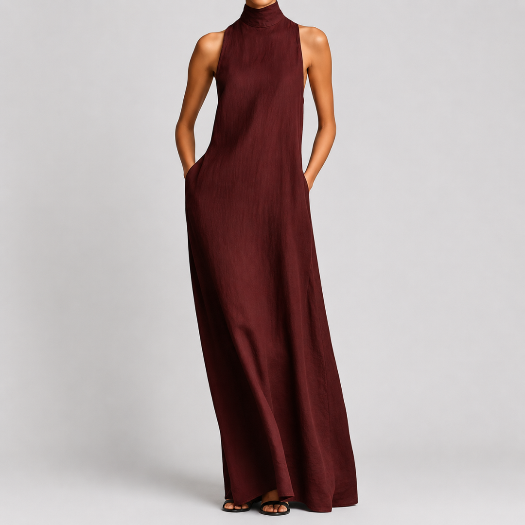 Maeve | High-Neck Maxi Dress