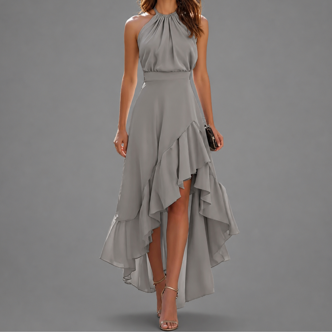 Isla | Ruffle Halter Dress