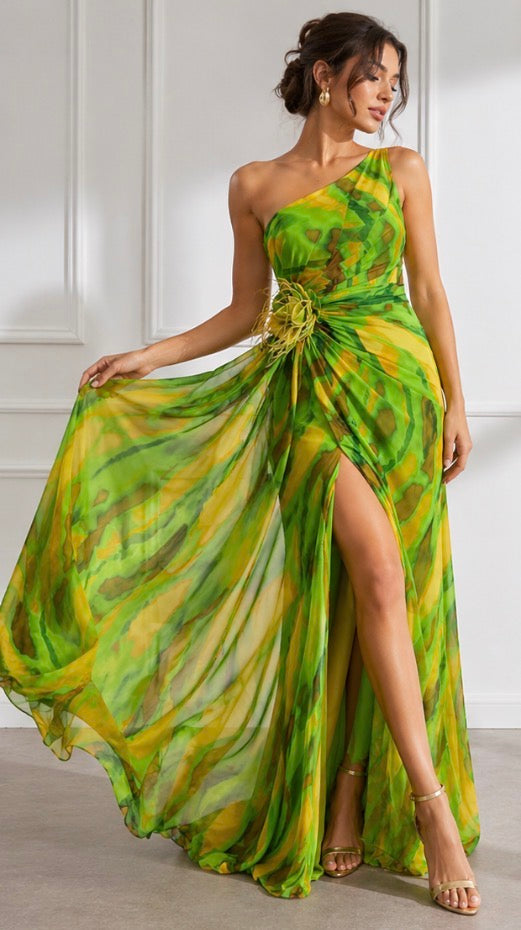 Lorna™ | Vibrant Draped Dress