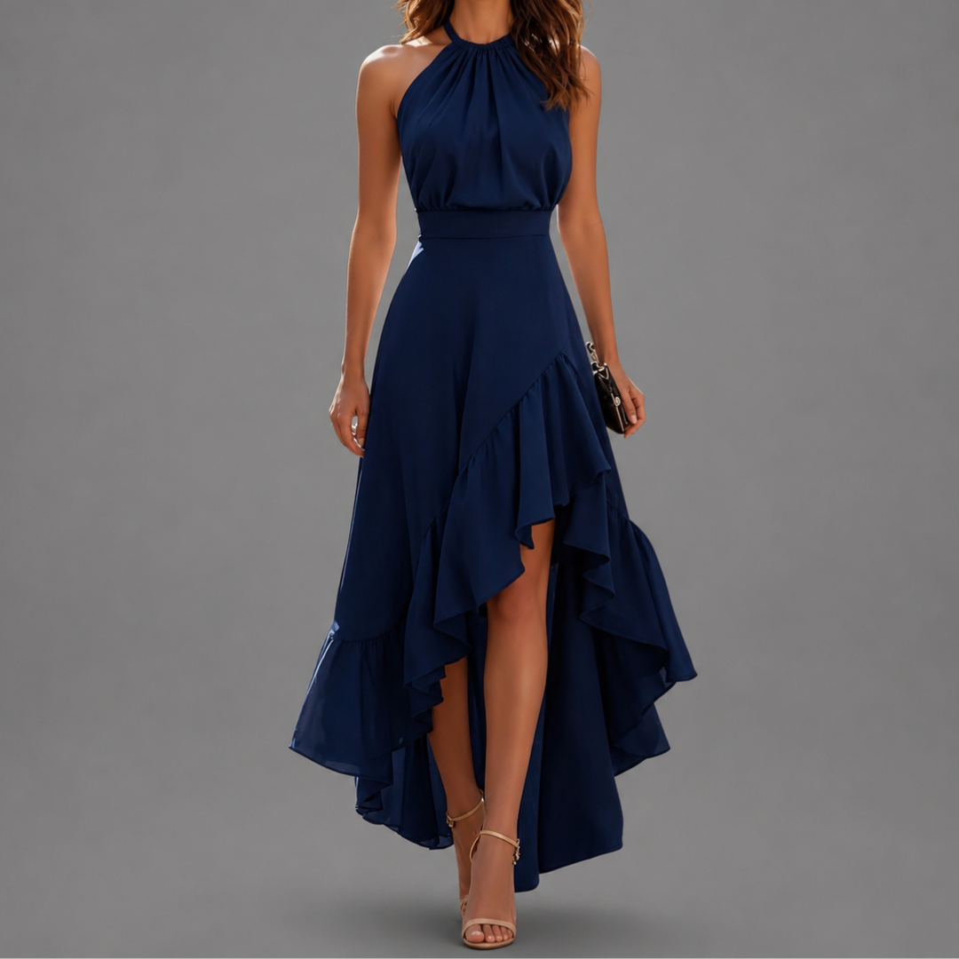 Isla | Ruffle Halter Dress