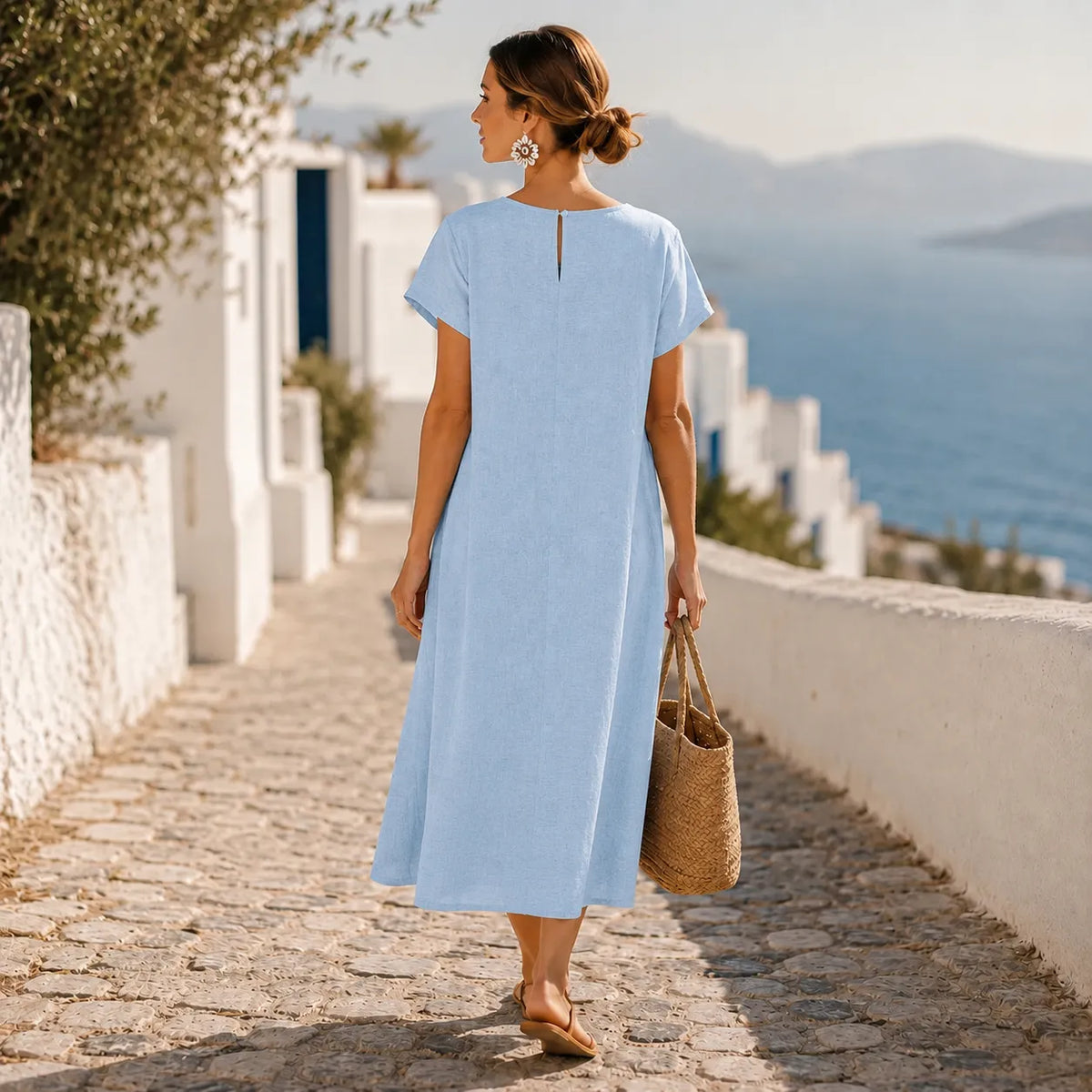 Marielle | Asymmetric Button Midi Dress