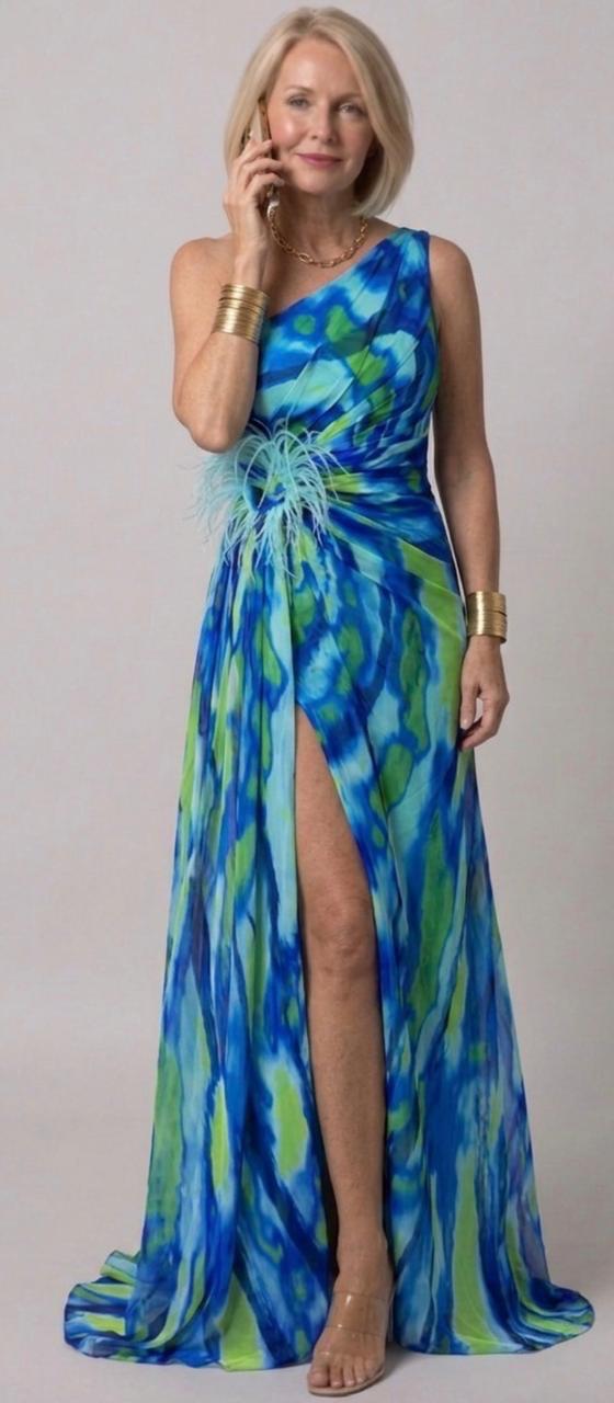 Lorna™ | Vibrant Draped Dress
