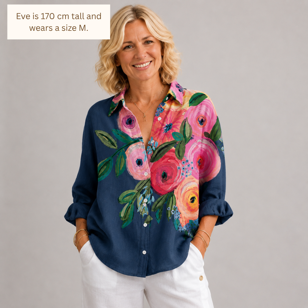Ruby | Floral Button-Up Blouse