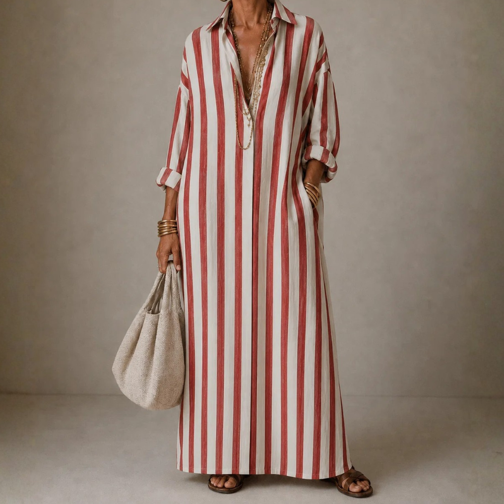 Nadia | Striped Maxi Dress