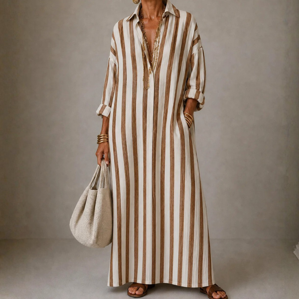 Nadia | Striped Maxi Dress
