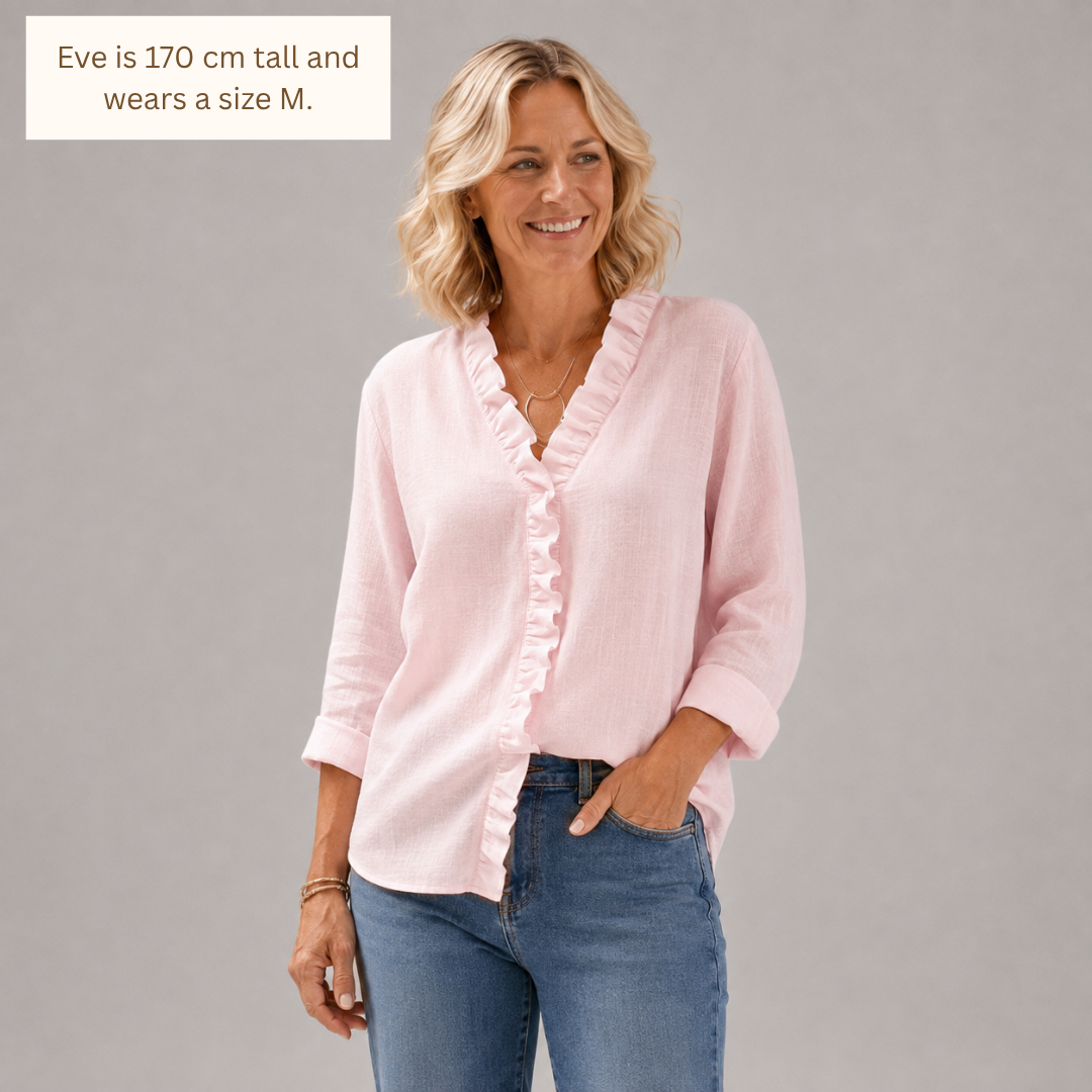 Sophie | Elegant Ruffle V-Neck Blouse