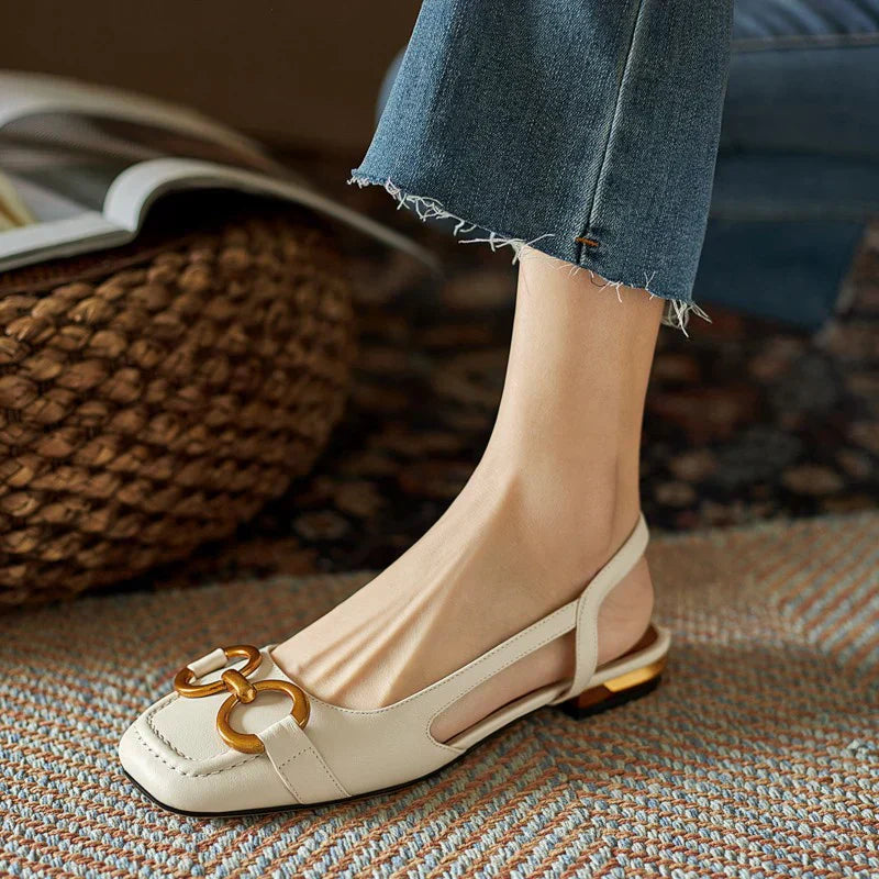 Lauren | Buckle Slingback Flats