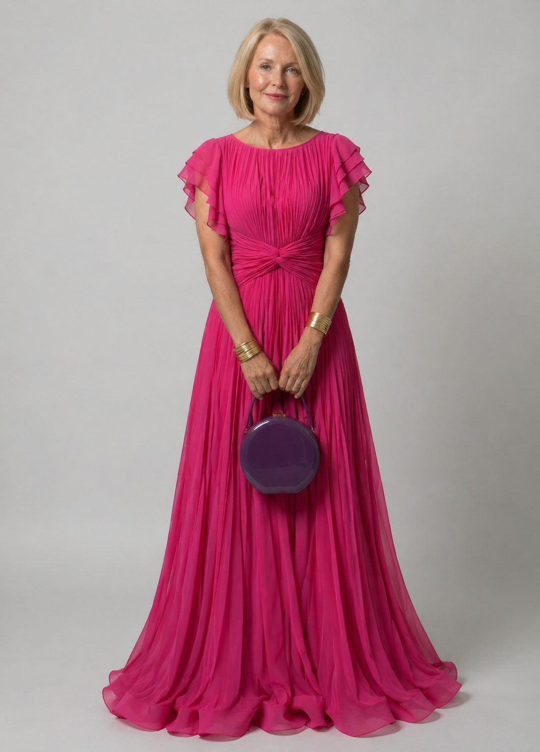 Stella | Pleated Evening Dress