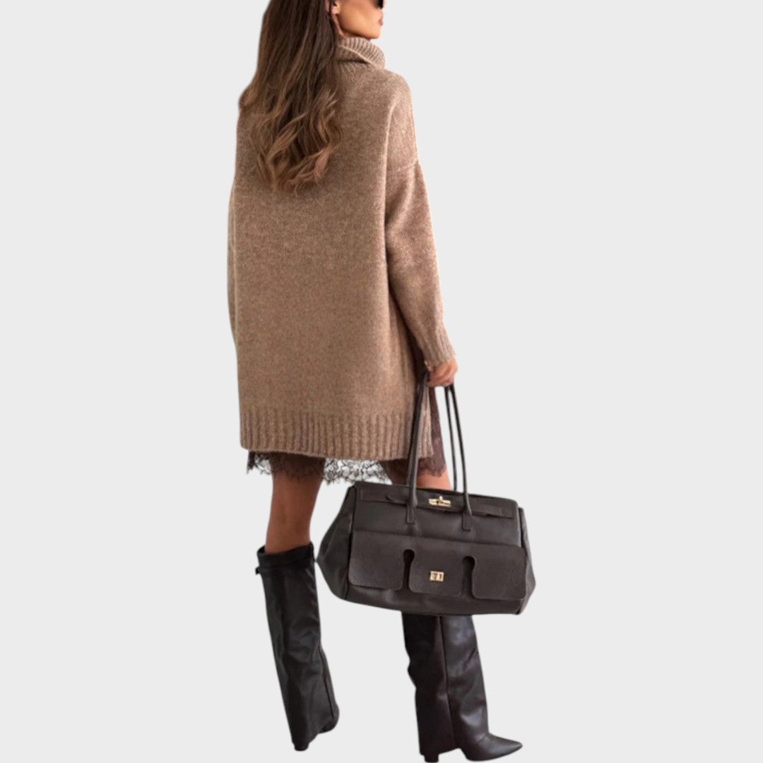 Phoebe | Knit & Lace Dress Set