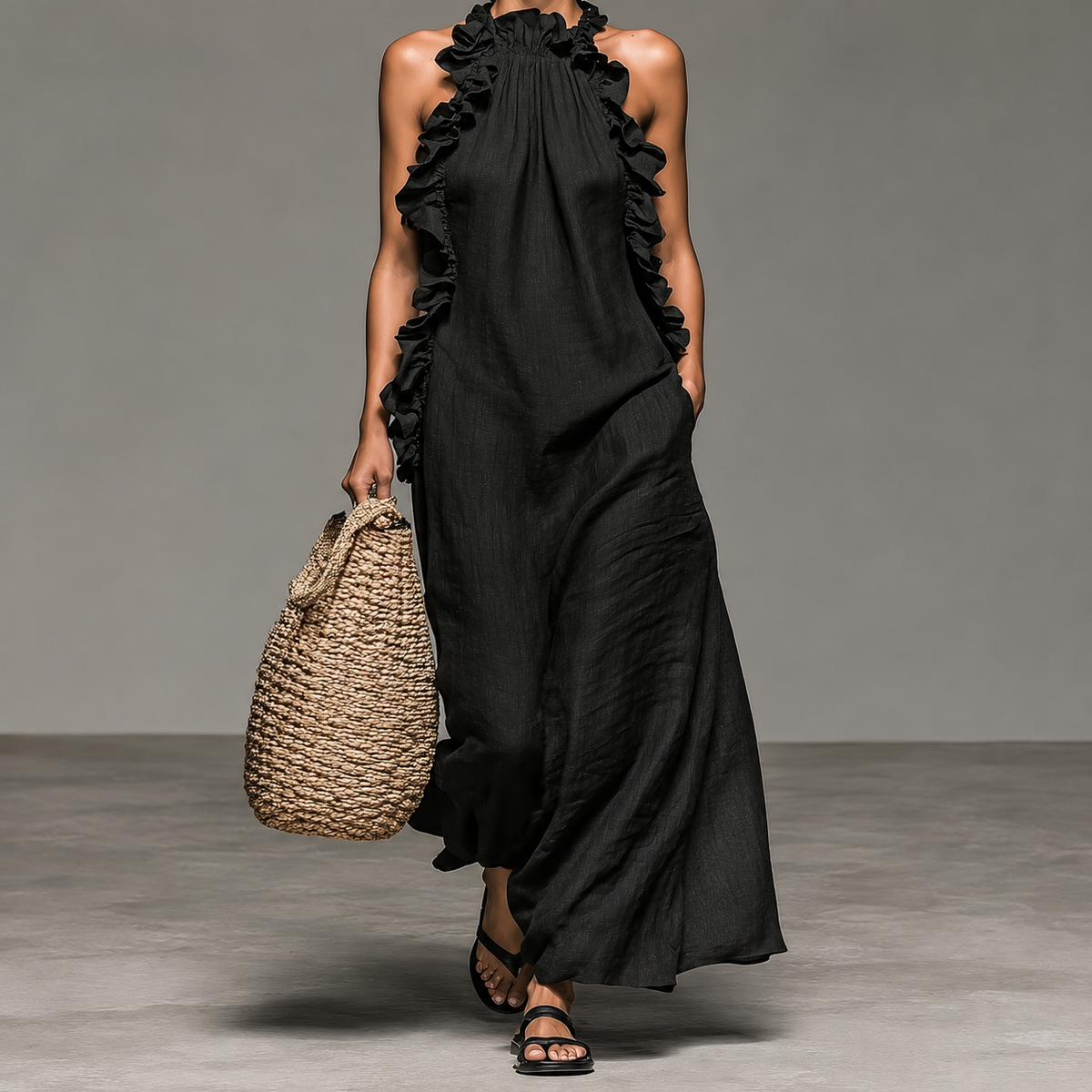 Mia | Ruffle Maxi Dress