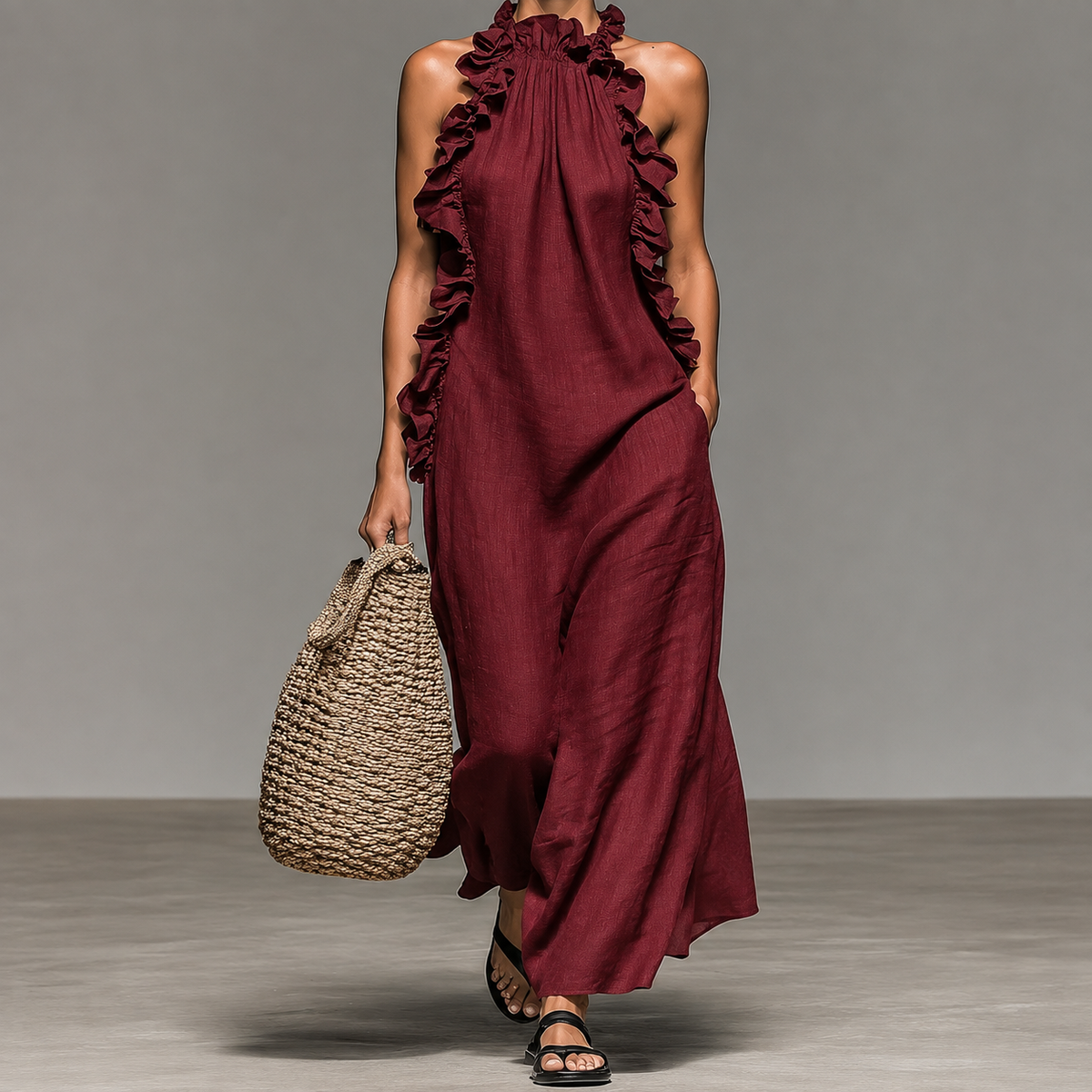 Mia | Ruffle Maxi Dress