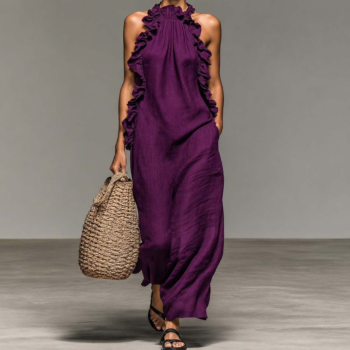 Mia | Ruffle Maxi Dress