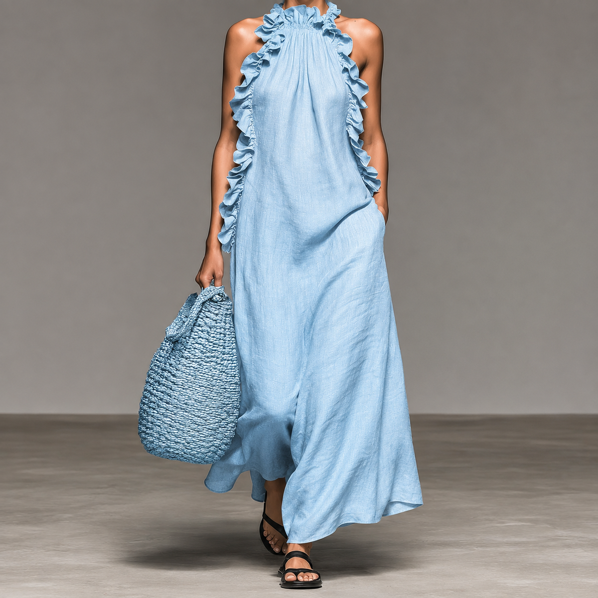 Mia | Ruffle Maxi Dress