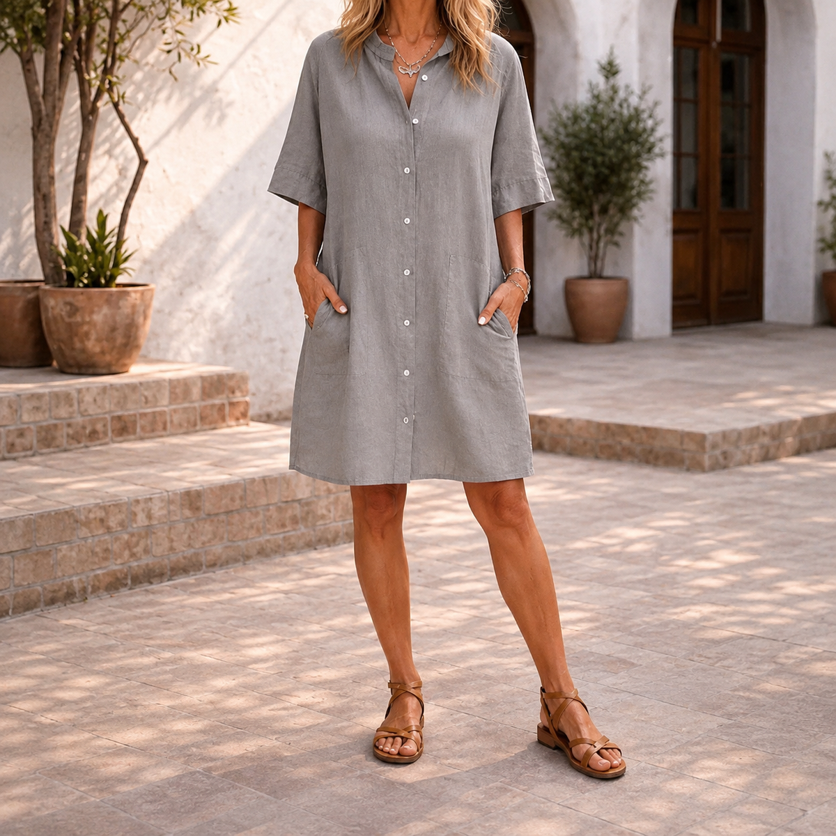 Clara | Button-Up Shirt Dress