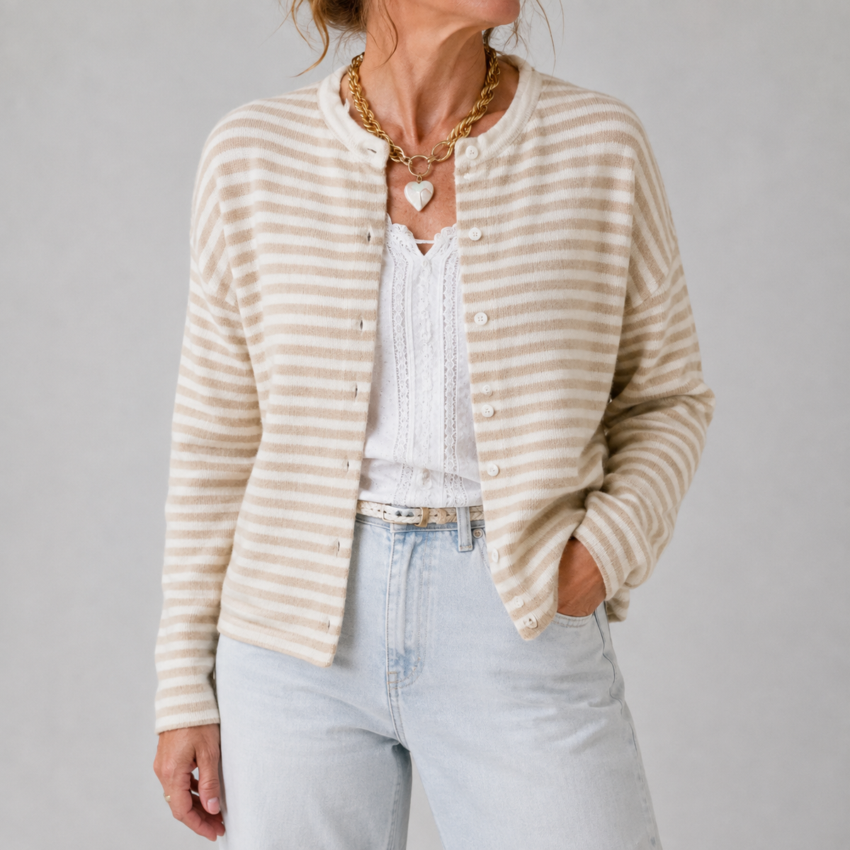 Piper | Striped Knit Cardigan