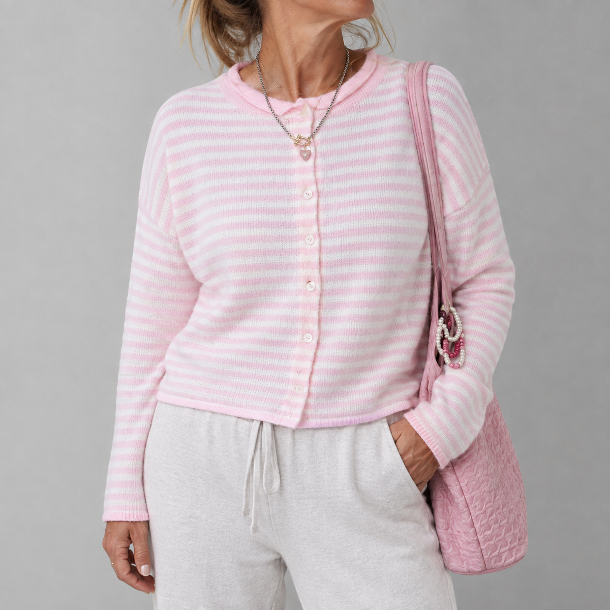 Piper | Striped Knit Cardigan