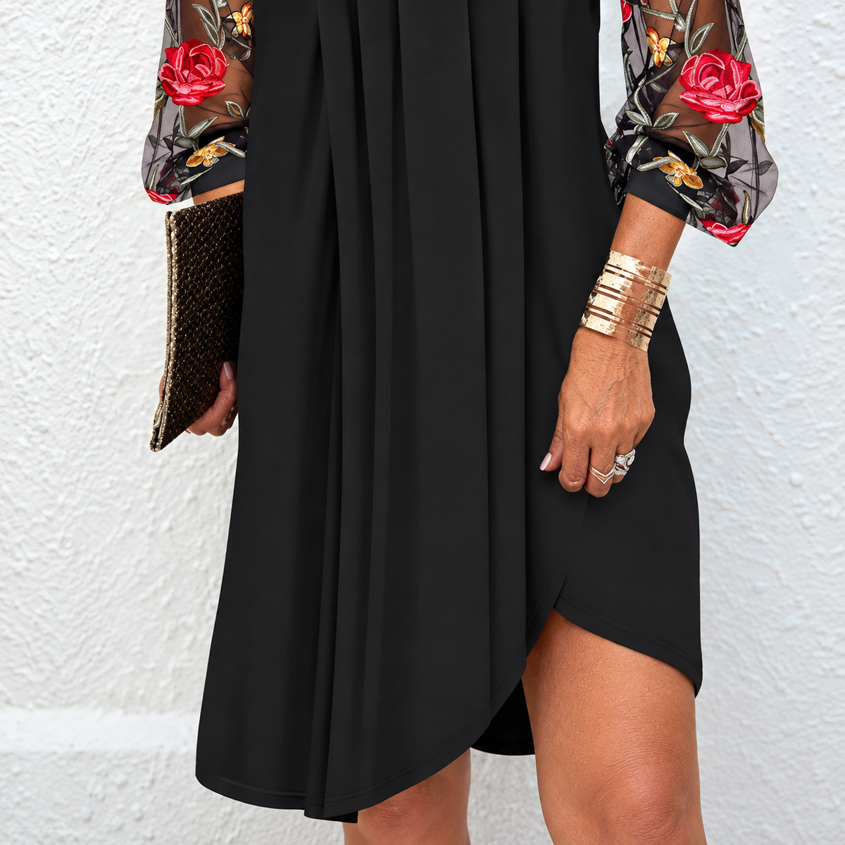 Elodie | Embroidered Sleeve Dress