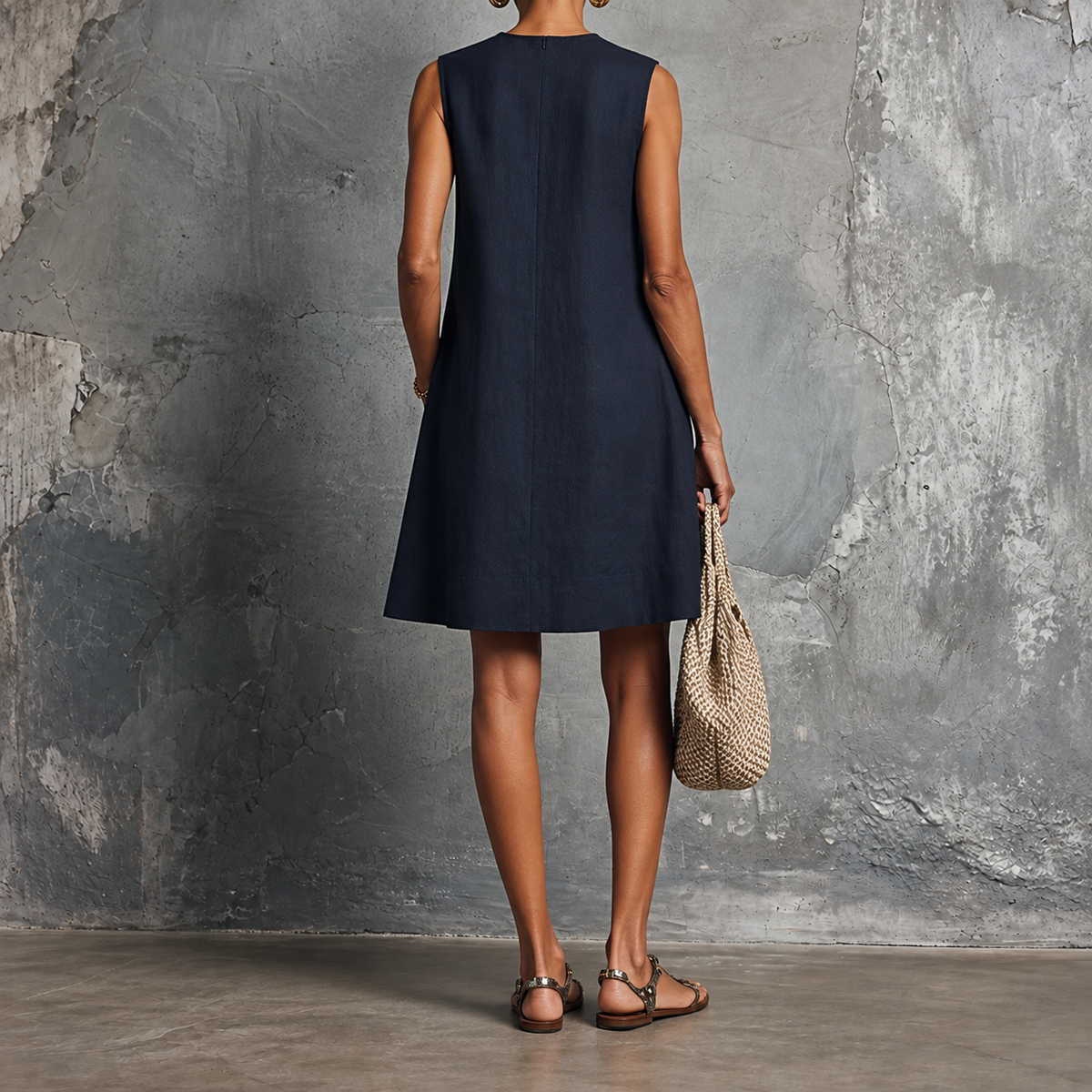 Bronwyn | Asymmetric Button Shift Dress