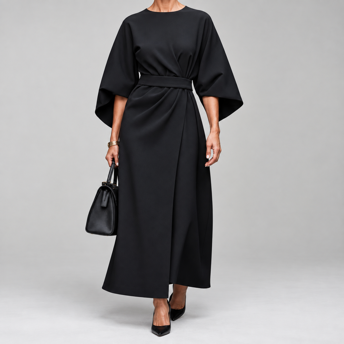 Kerrie | Sculpted Waist Midi Dress