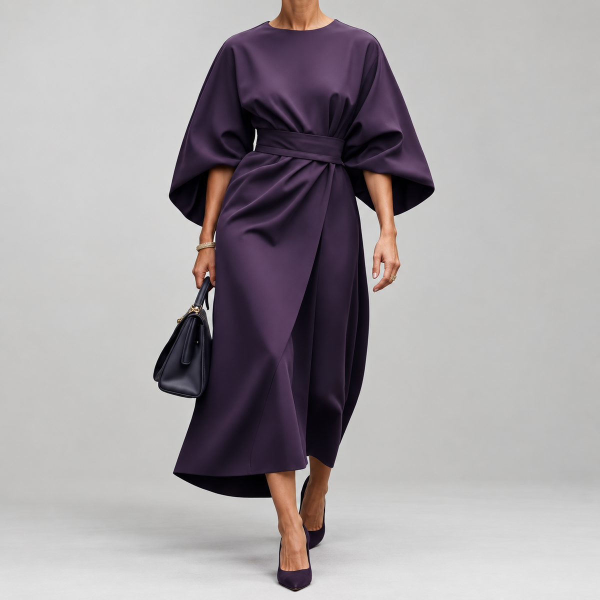 Kerrie | Sculpted Waist Midi Dress