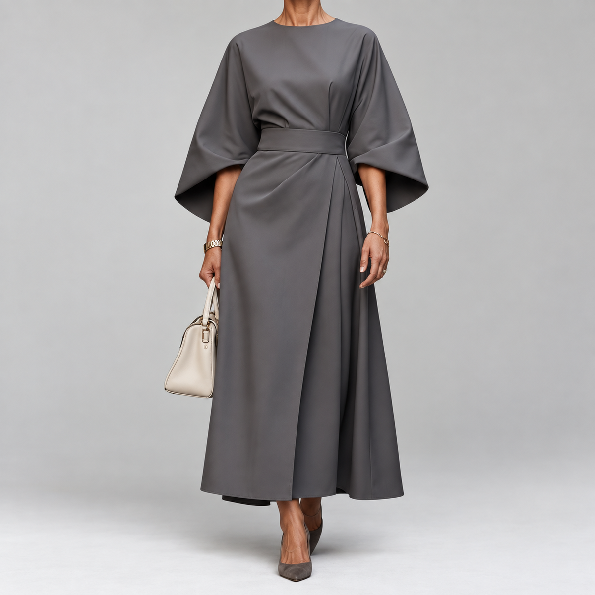 Kerrie | Sculpted Waist Midi Dress