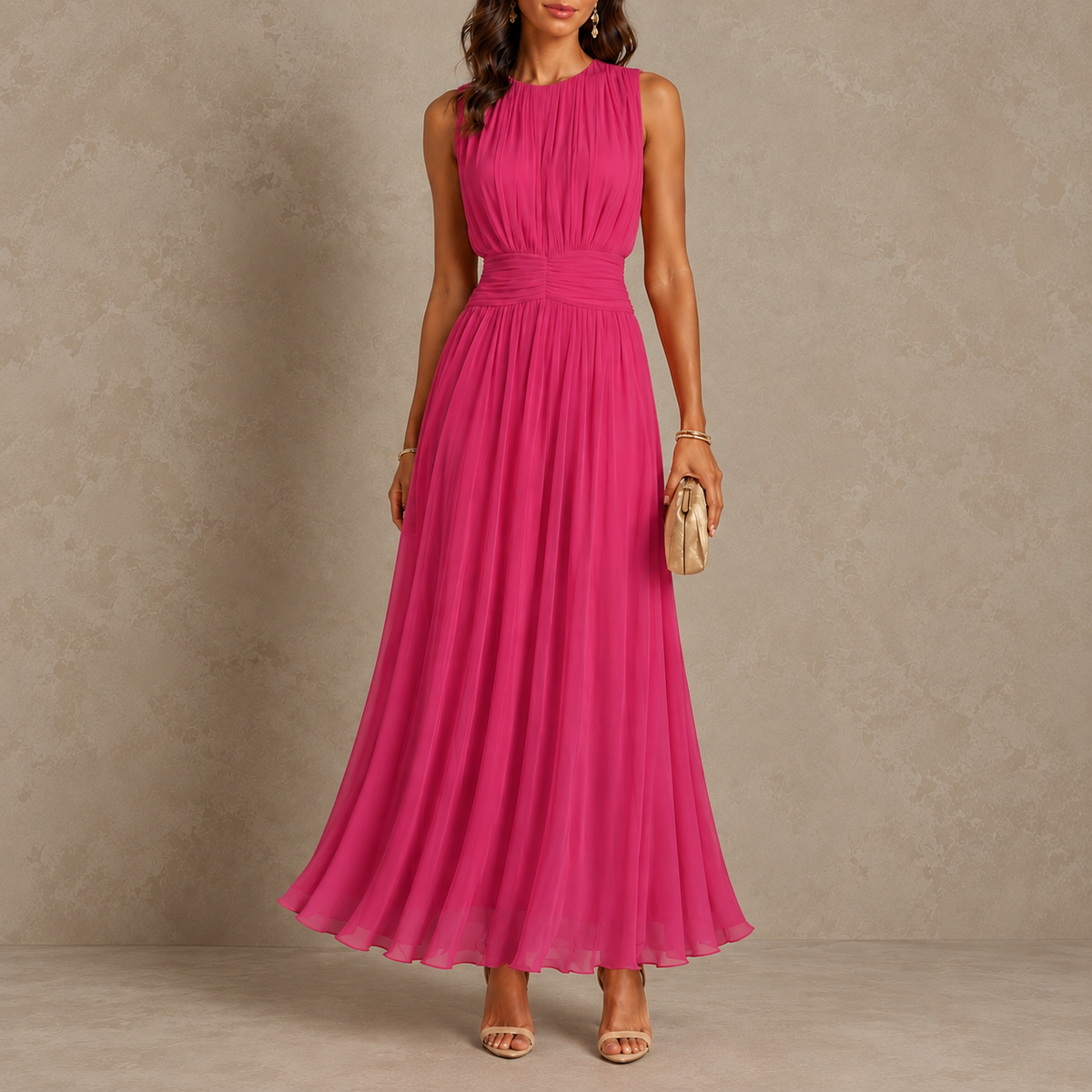 Margot | Ruched Waist Maxi Dress