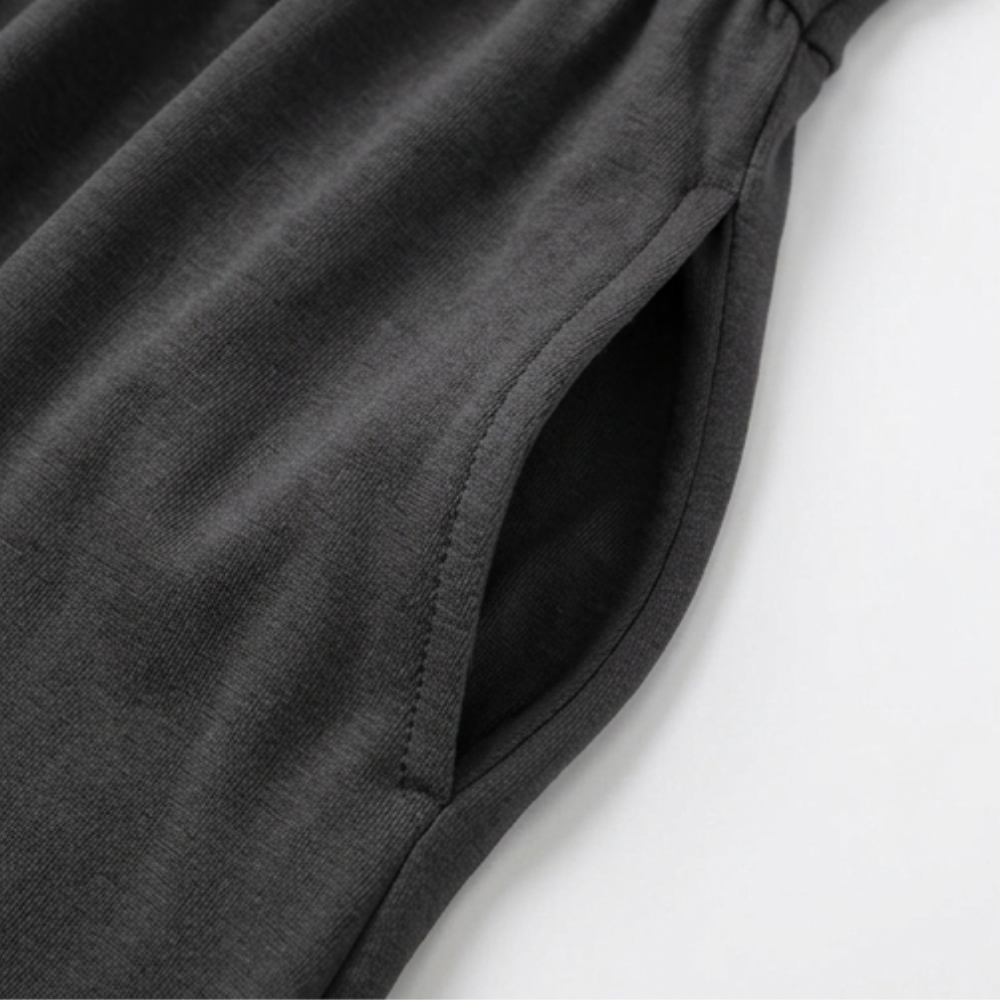 Veluna | Crossover V-Neck Midi Dress with Pockets