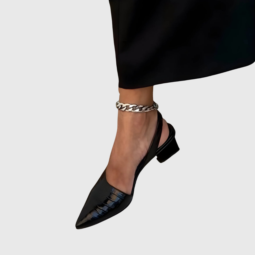 Georgia | Leather Slingback Heels