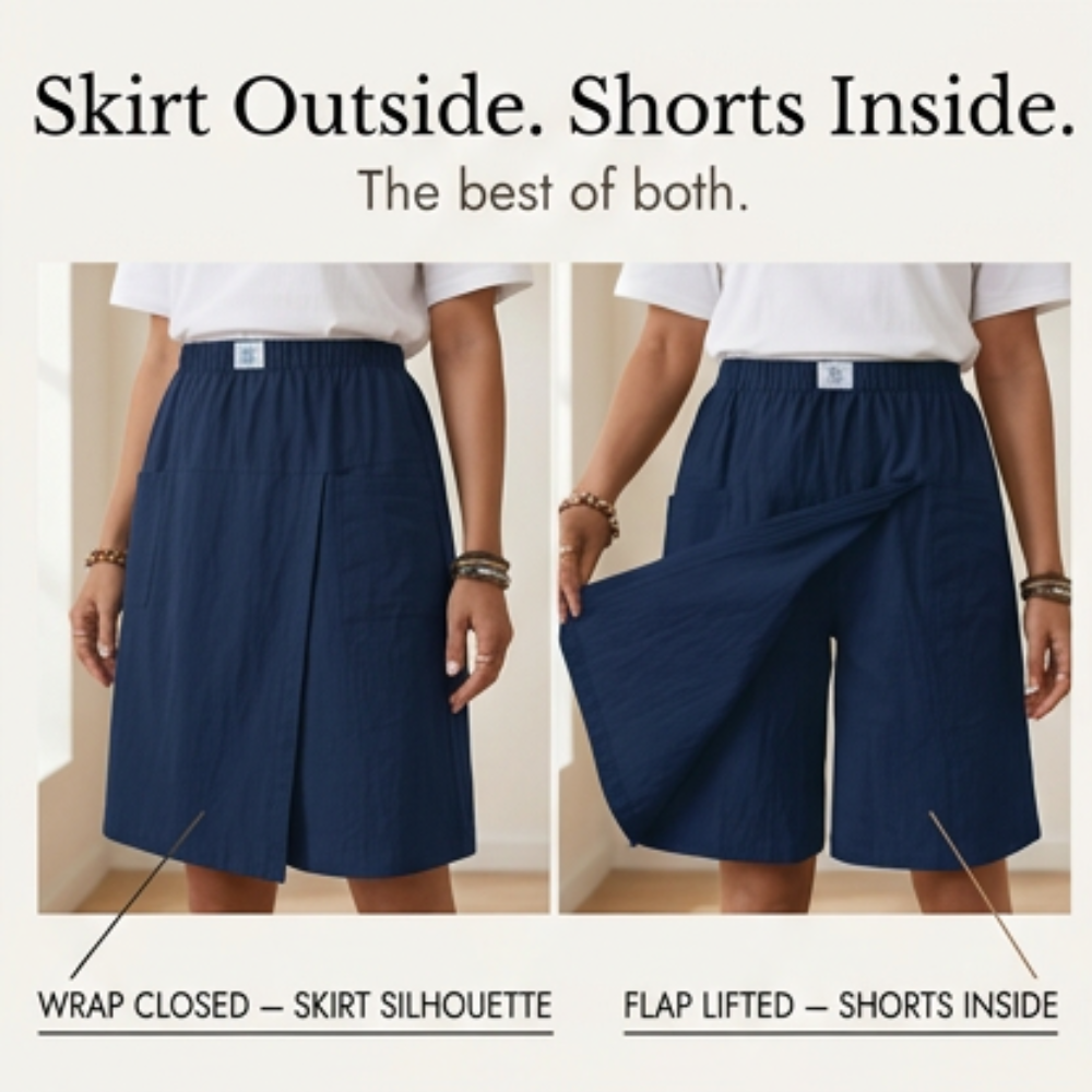 Elliana | Wrap-Front Comfort Skort