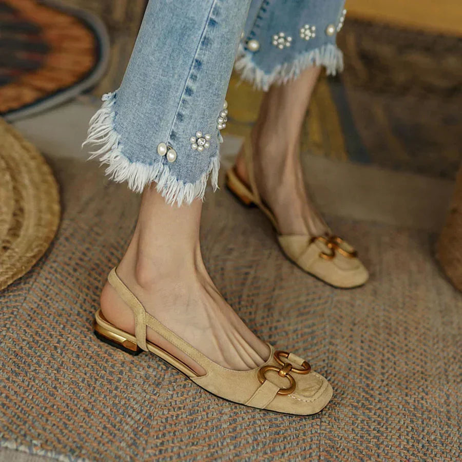 Lauren | Buckle Slingback Flats