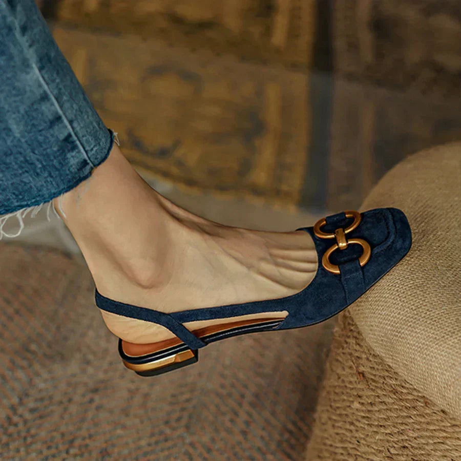 Lauren | Buckle Slingback Flats