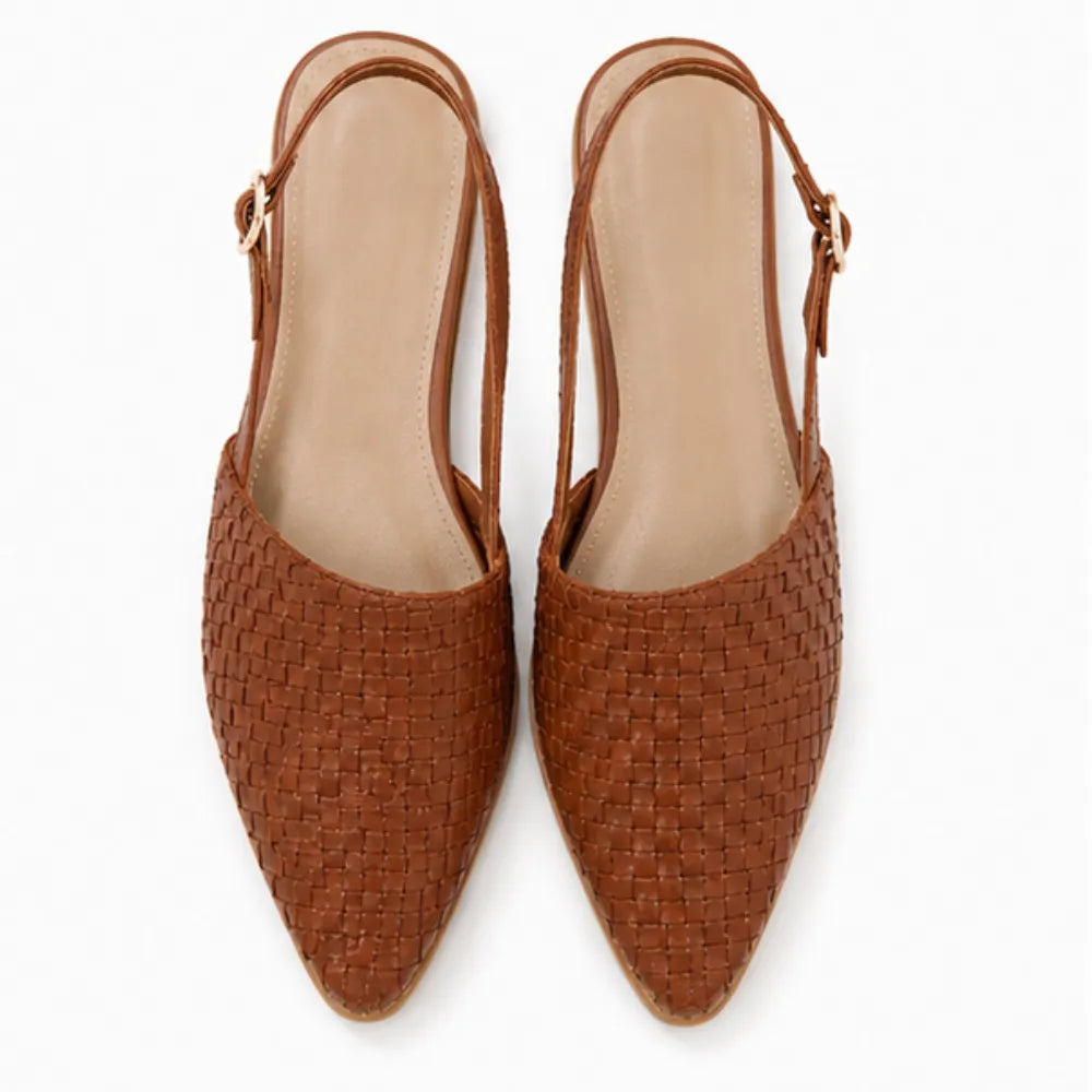 Sienna | Woven Slingback Flats
