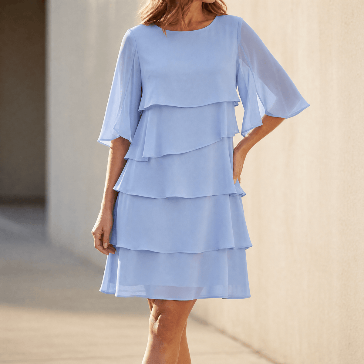 Florelle | Elegant Layered Ruffle Dress