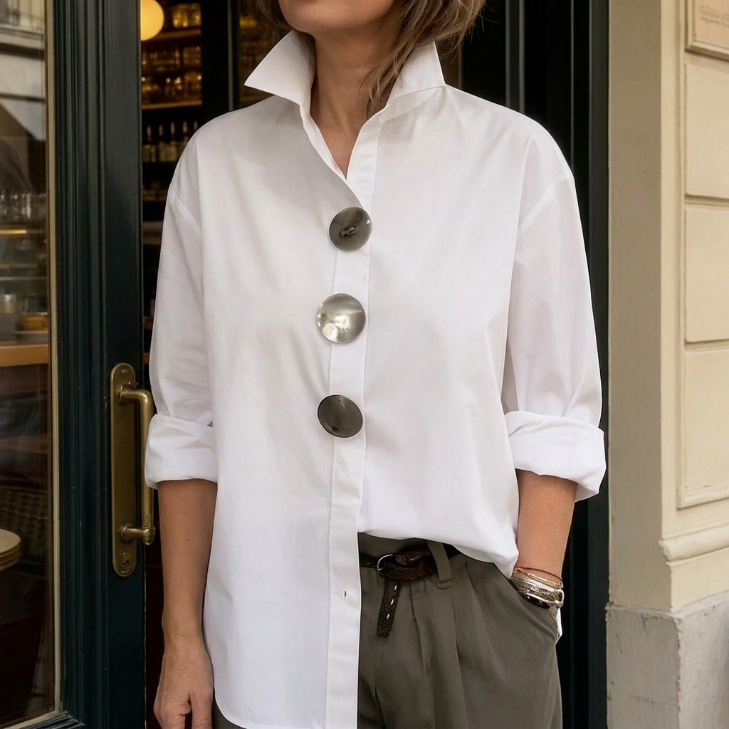 Milenza | Statement Button Blouse