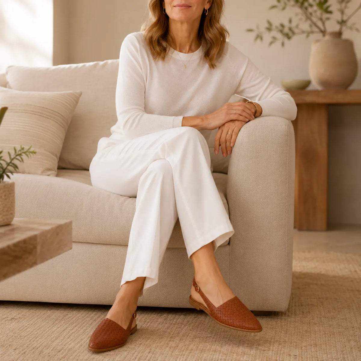 Sienna | Woven Slingback Flats
