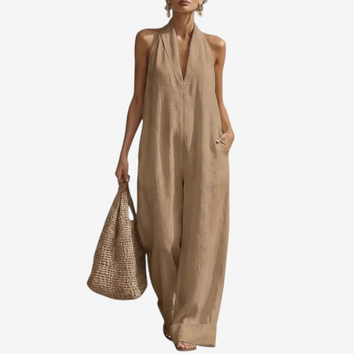 Viola™ Neckline-Detail Jumpsuit