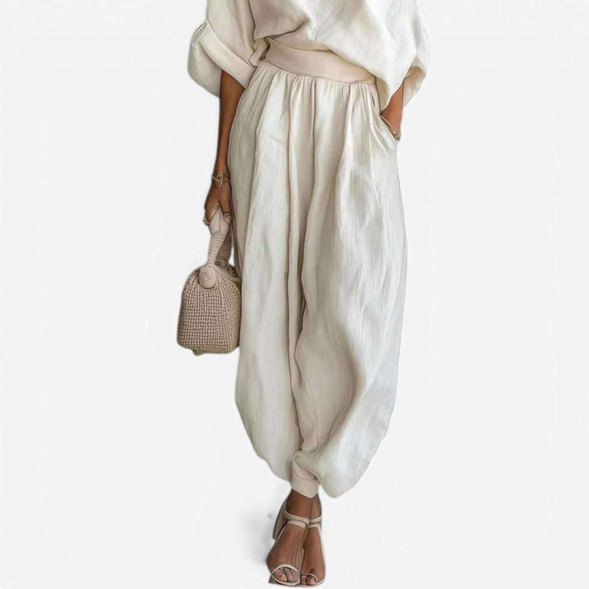 Jessica™ One-Shoulder Linen Jumpsuit