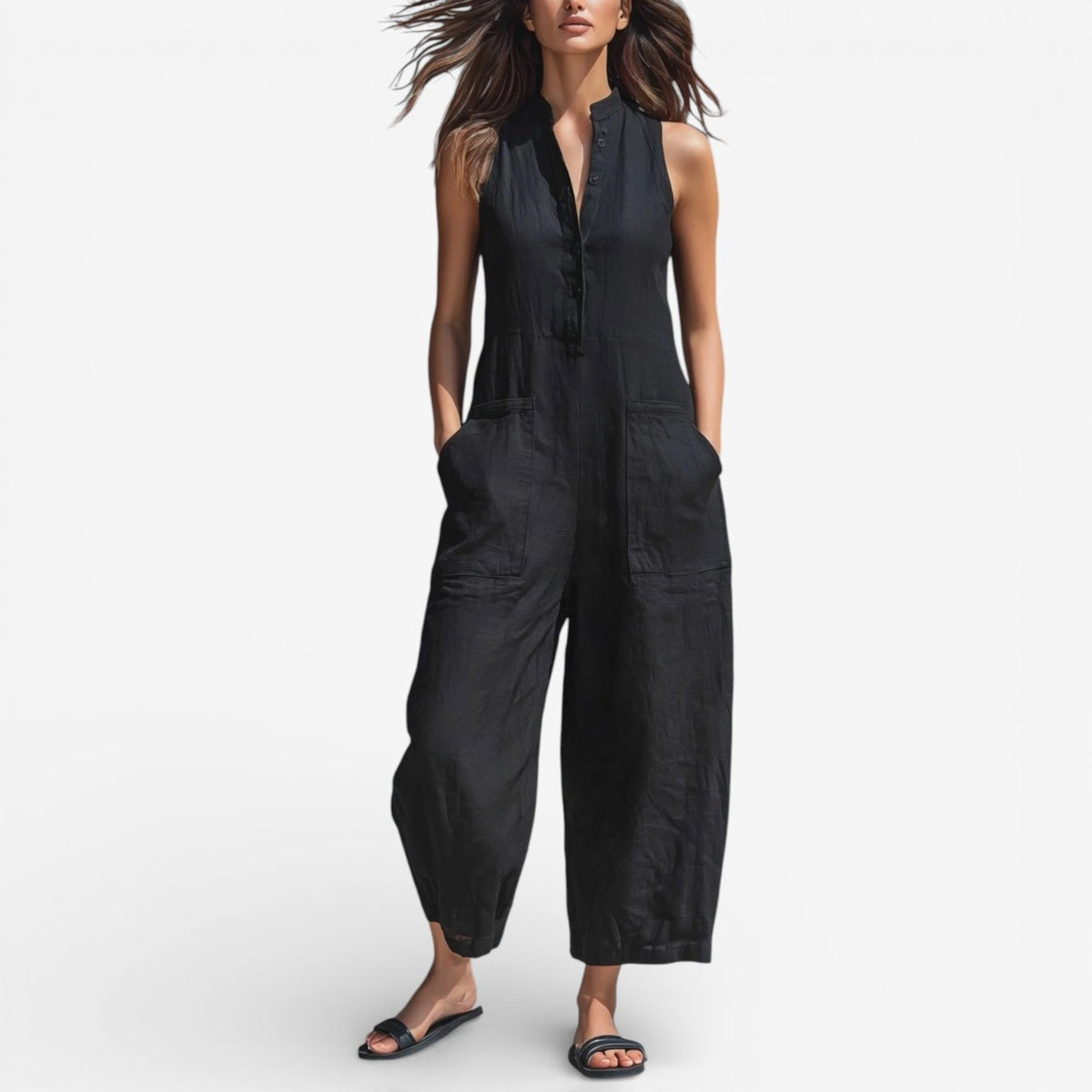 Adoracion™ Wide-Leg Linen Jumpsuit
