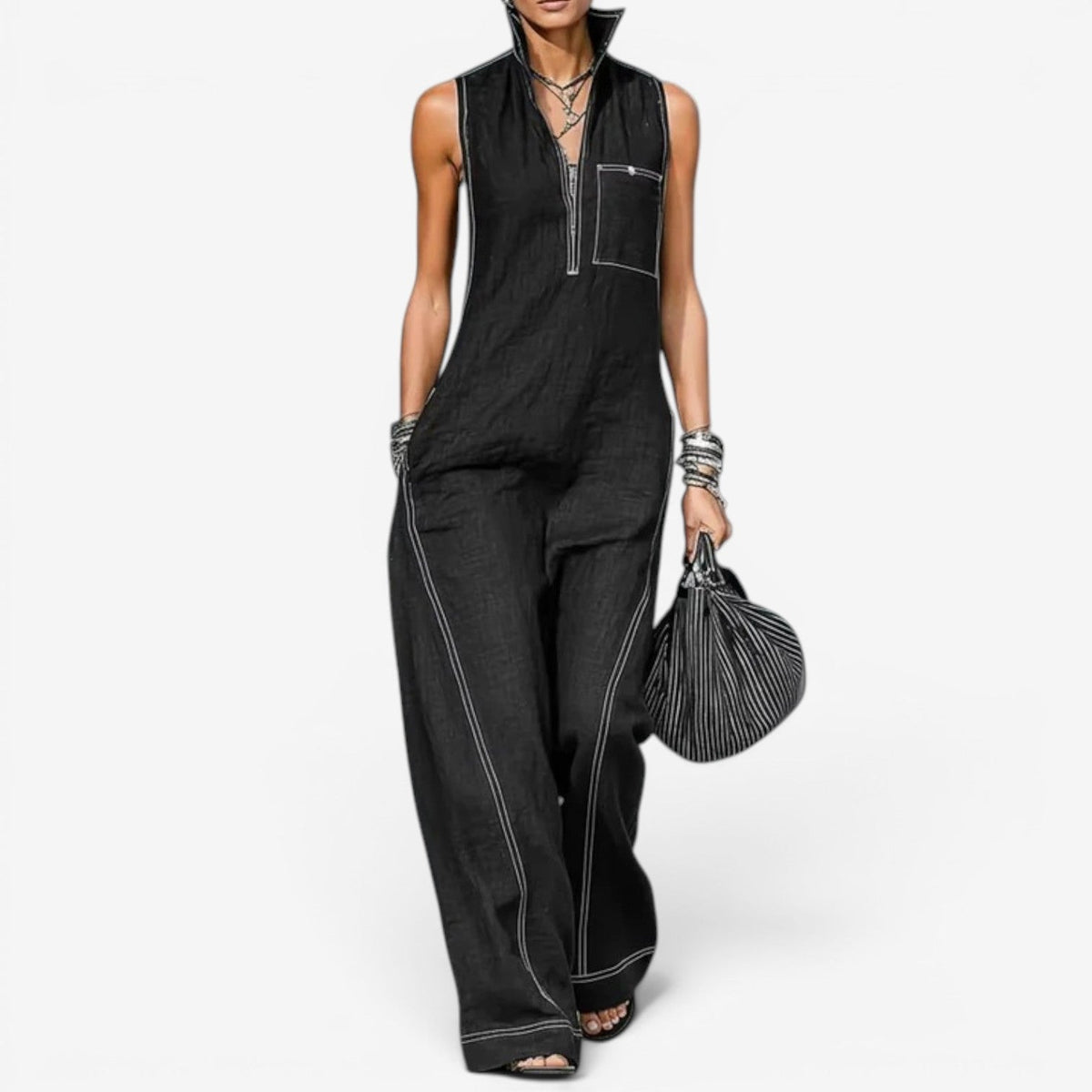 Tanya™ Sleeveless Zip Jumpsuit