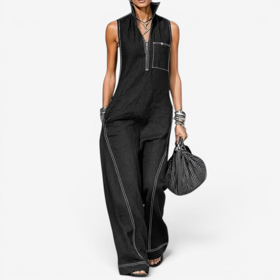 Tanya™ Sleeveless Zip Jumpsuit