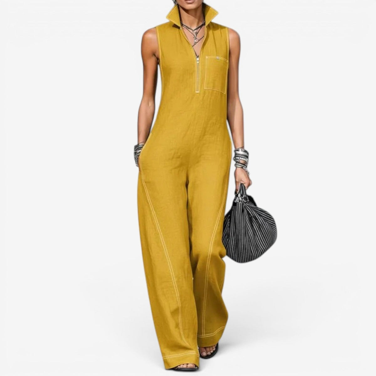 Tanya™ Sleeveless Zip Jumpsuit