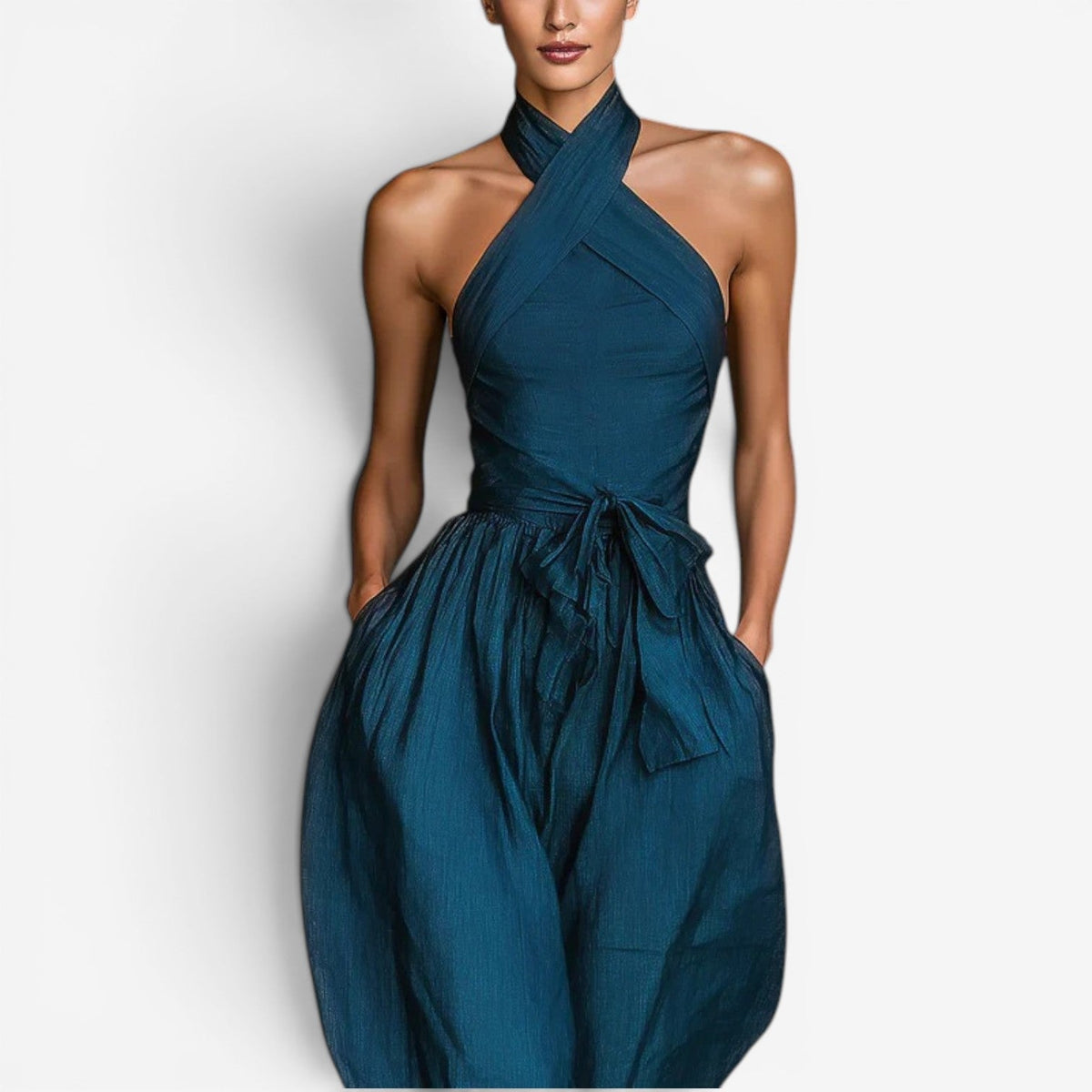 Daine™ Crossover-Neck Jumpsuit