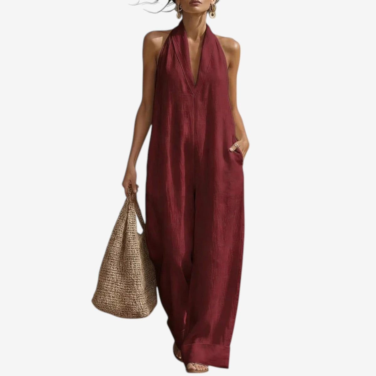 Viola™ Neckline-Detail Jumpsuit