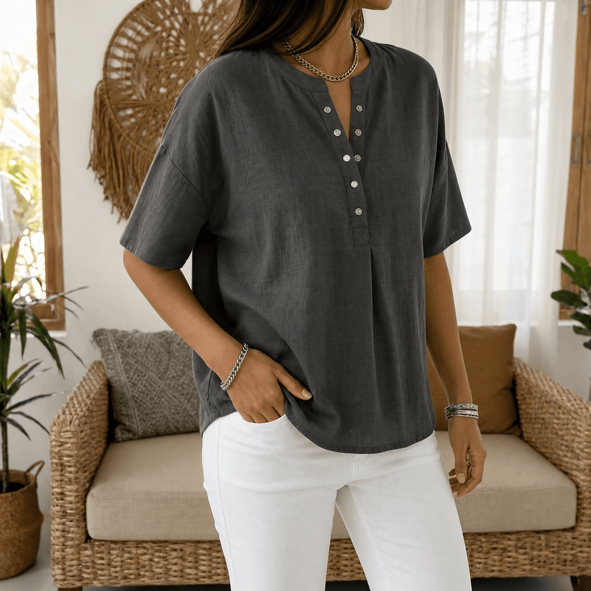 Lunavia – Effortless Women's Henley Blouse