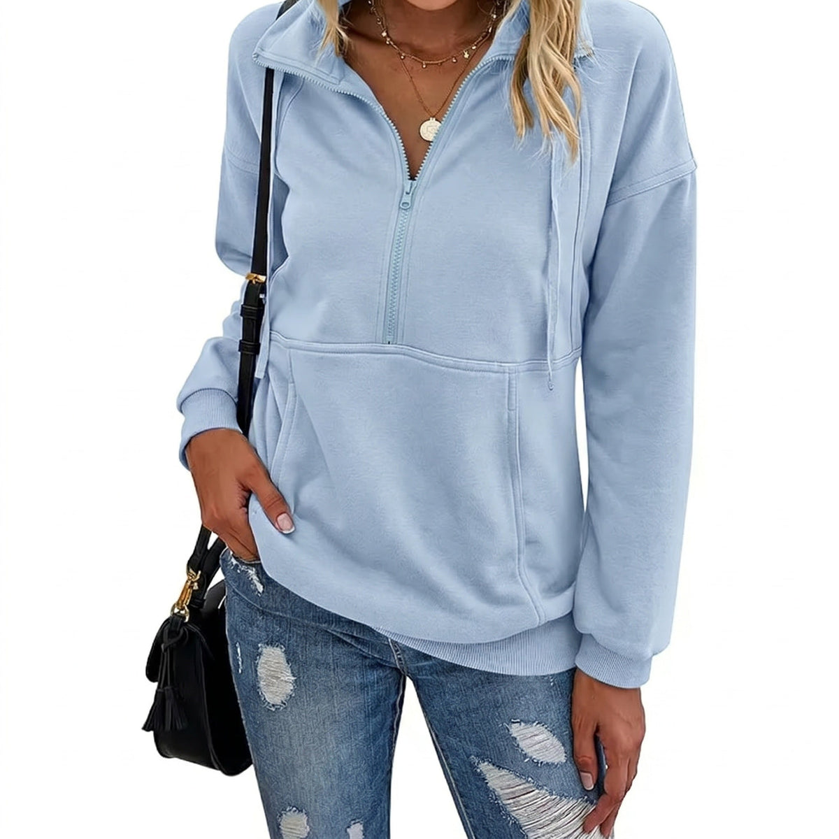 STEVIE™ – Cozy Half-Zip Fleece Sweatshirt